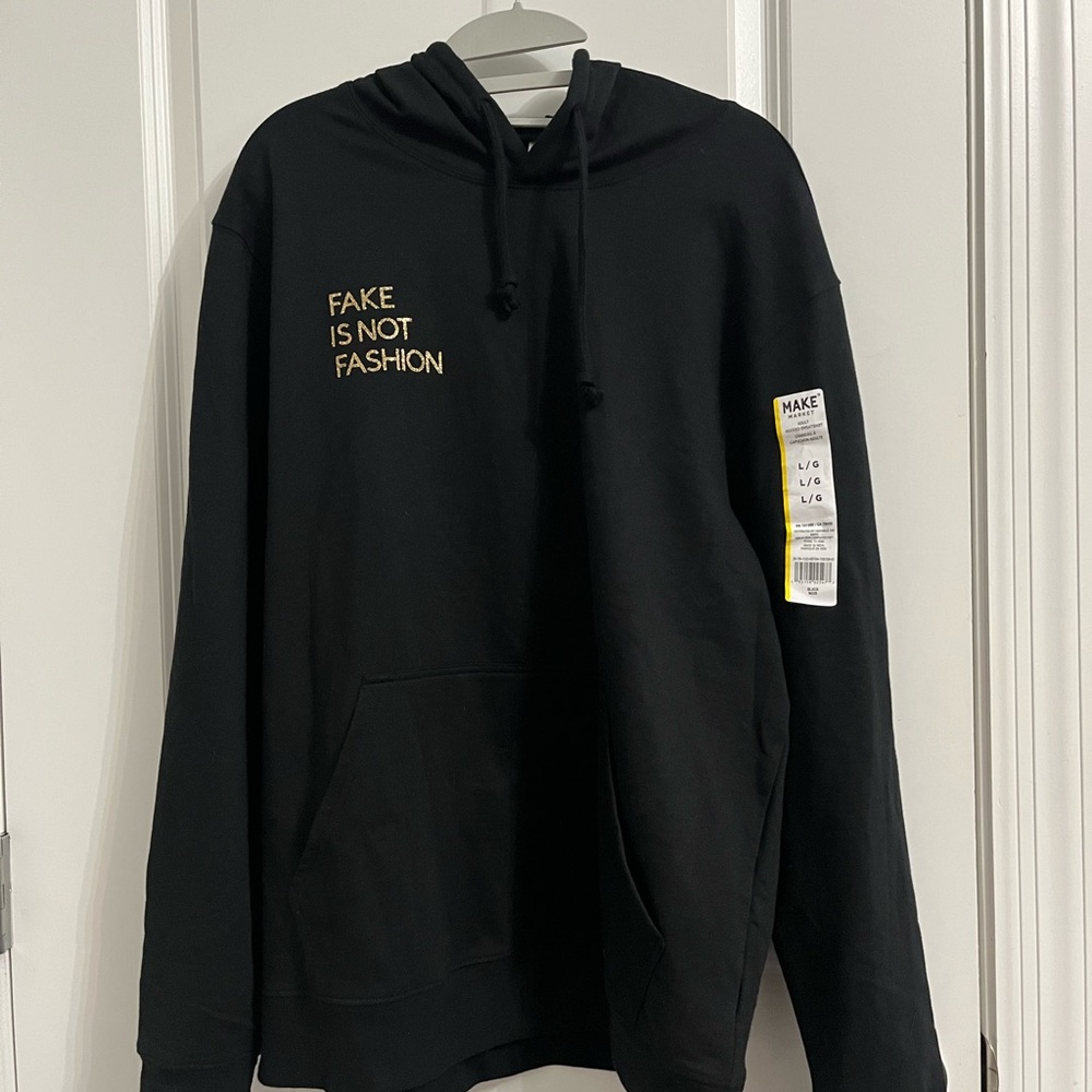Makers Market Black Hoodie with Gold Text